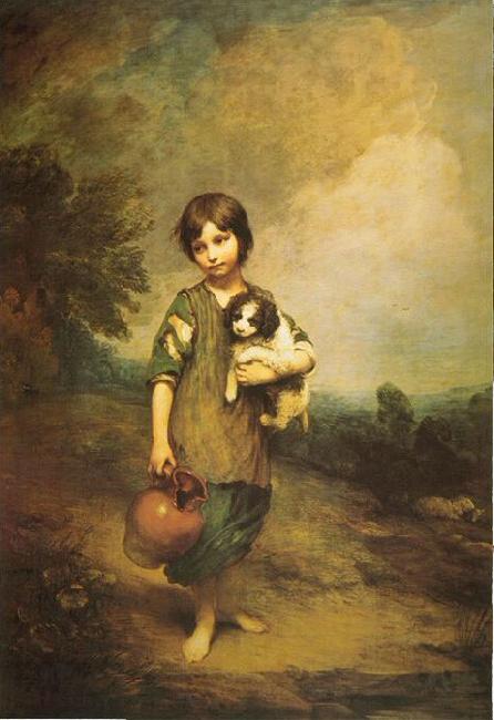  A Cottage Girl with Dog and Pitcher